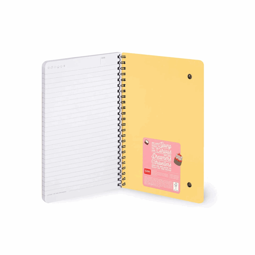 LEGAMI A5NOTS0052 LINED SPIRAL- BOUND NOTEPAD - ΣΗΜΕΙΩΜΑΤΑΡΙΟ ΡΙΓΕ ΣΠΙΡΑΛ - LARGE - SUSHI