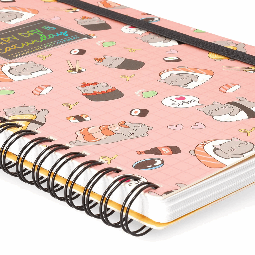 LEGAMI A5NOTS0052 LINED SPIRAL- BOUND NOTEPAD - ΣΗΜΕΙΩΜΑΤΑΡΙΟ ΡΙΓΕ ΣΠΙΡΑΛ - LARGE - SUSHI