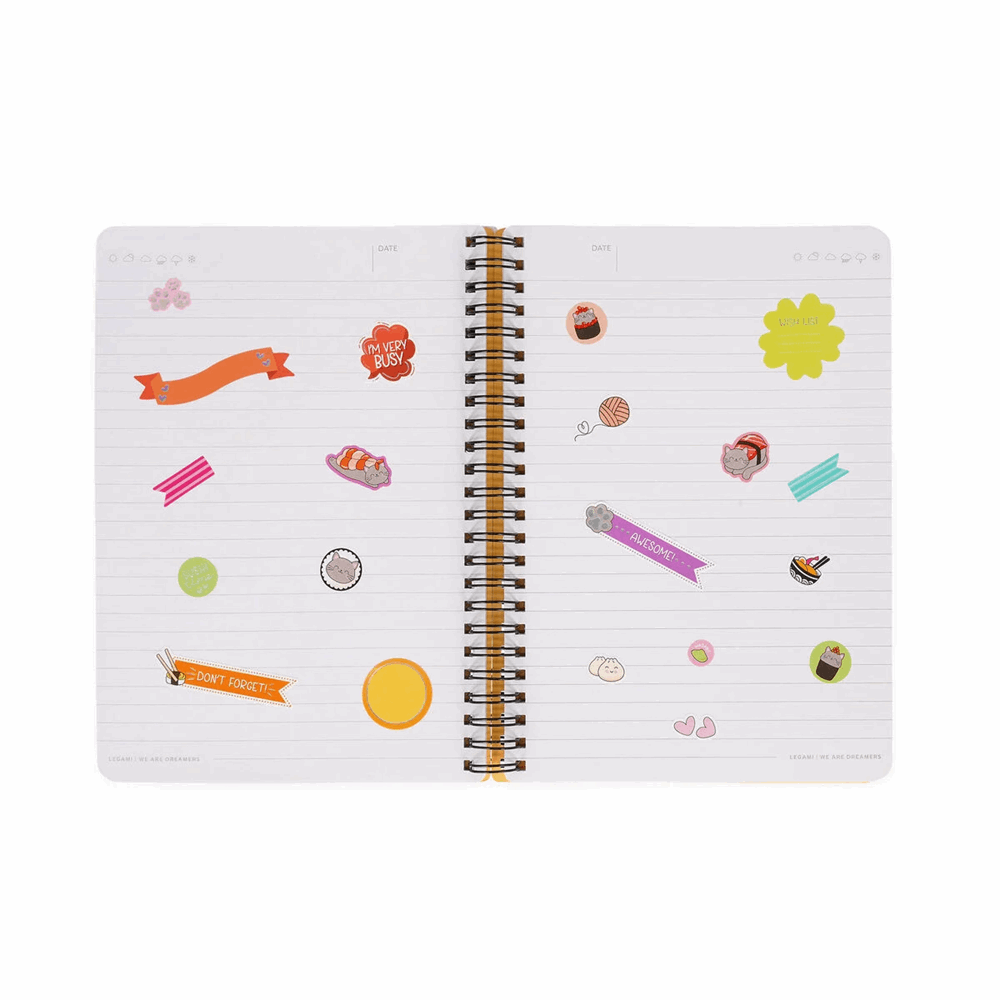 LEGAMI A5NOTS0052 LINED SPIRAL- BOUND NOTEPAD - ΣΗΜΕΙΩΜΑΤΑΡΙΟ ΡΙΓΕ ΣΠΙΡΑΛ - LARGE - SUSHI