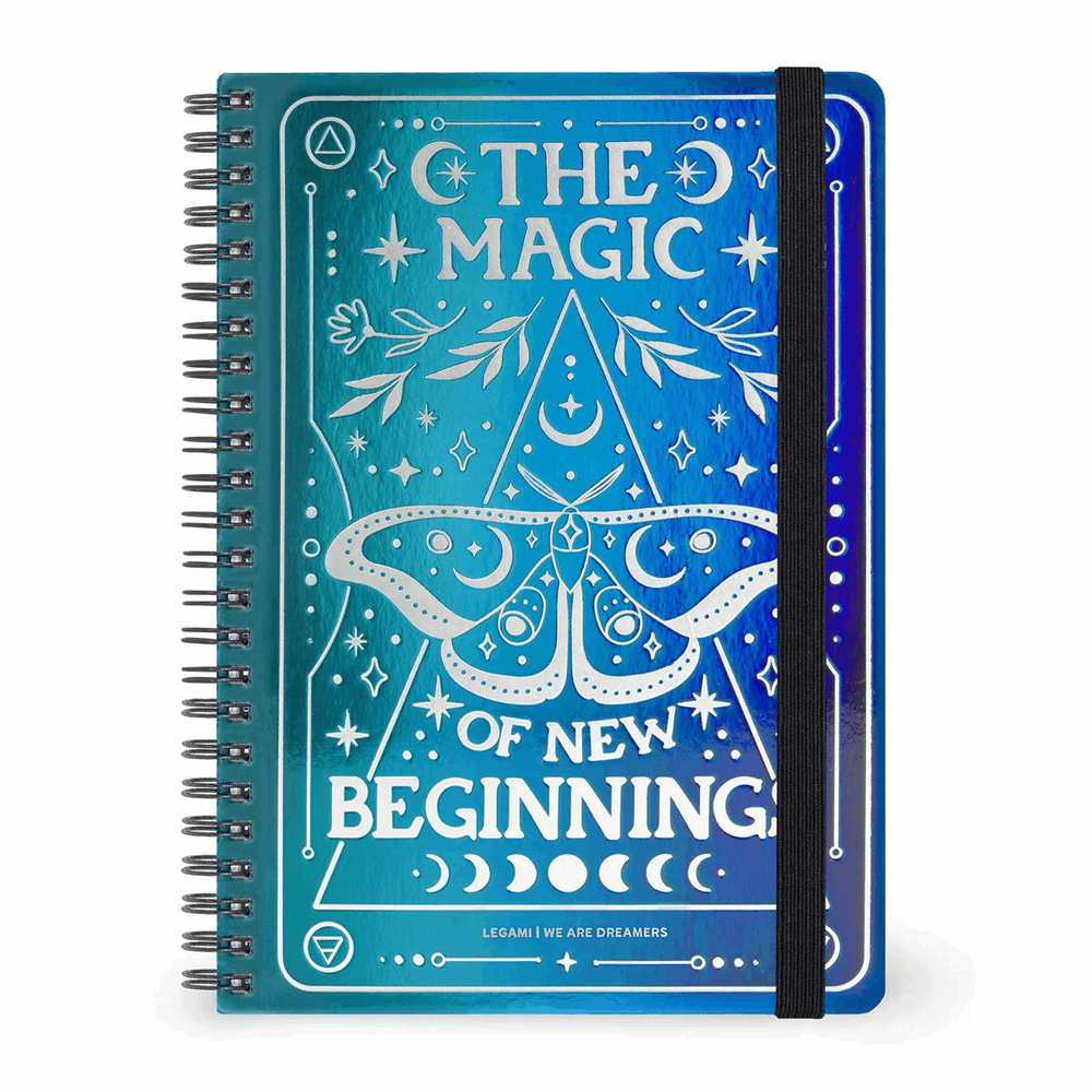 LEGAMI A5NOTS0053 LINED SPIRAL- BOUND NOTEPAD - ΣΗΜΕΙΩΜΑΤΑΡΙΟ ΡΙΓΕ ΣΠΙΡΑΛ - LARGE - MOTH