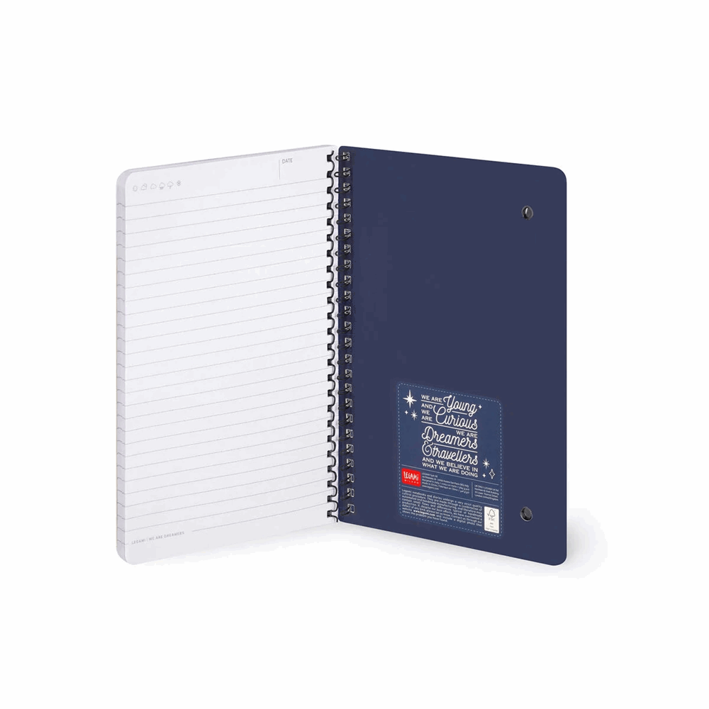 LEGAMI A5NOTS0053 LINED SPIRAL- BOUND NOTEPAD - ΣΗΜΕΙΩΜΑΤΑΡΙΟ ΡΙΓΕ ΣΠΙΡΑΛ - LARGE - MOTH