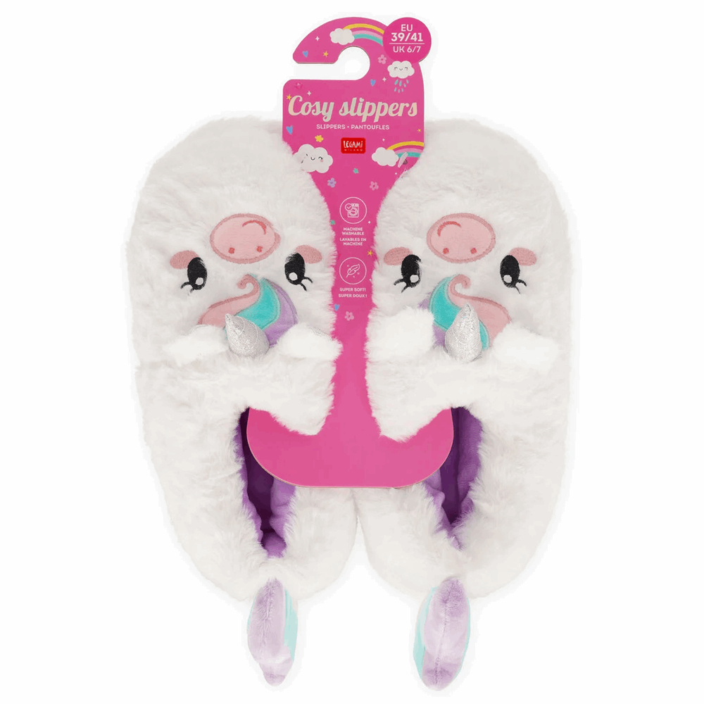 LEGAMI SLI0004 COSY SLIPPERS - UNICORN - MEDIUM
