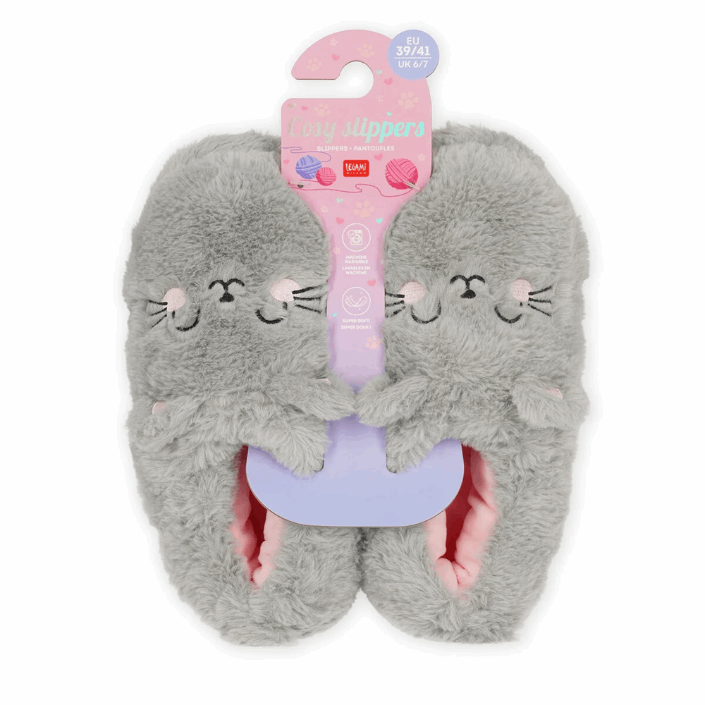LEGAMI SLI0006 COSY SLIPPERS - KITTY - MEDIUM