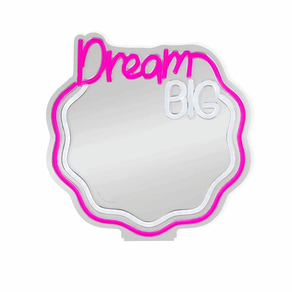 LEGAMI NLM0001 MIRROR WITH NEON-EFFECT LED LI - ITS A SIGN - DREAM BIG