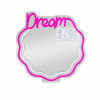 LEGAMI NLM0001 MIRROR WITH NEON-EFFECT LED LI - ITS A SIGN - DREAM BIG