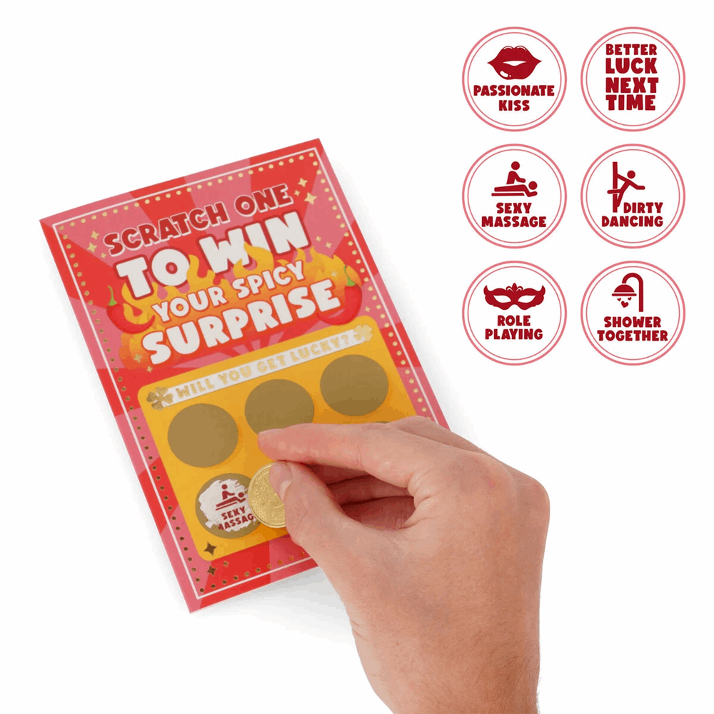 LEGAMI BGSKIT9 SCRATCH REVEAL GREETING CARD - SCRATCH-OFF CARD - SPICY
