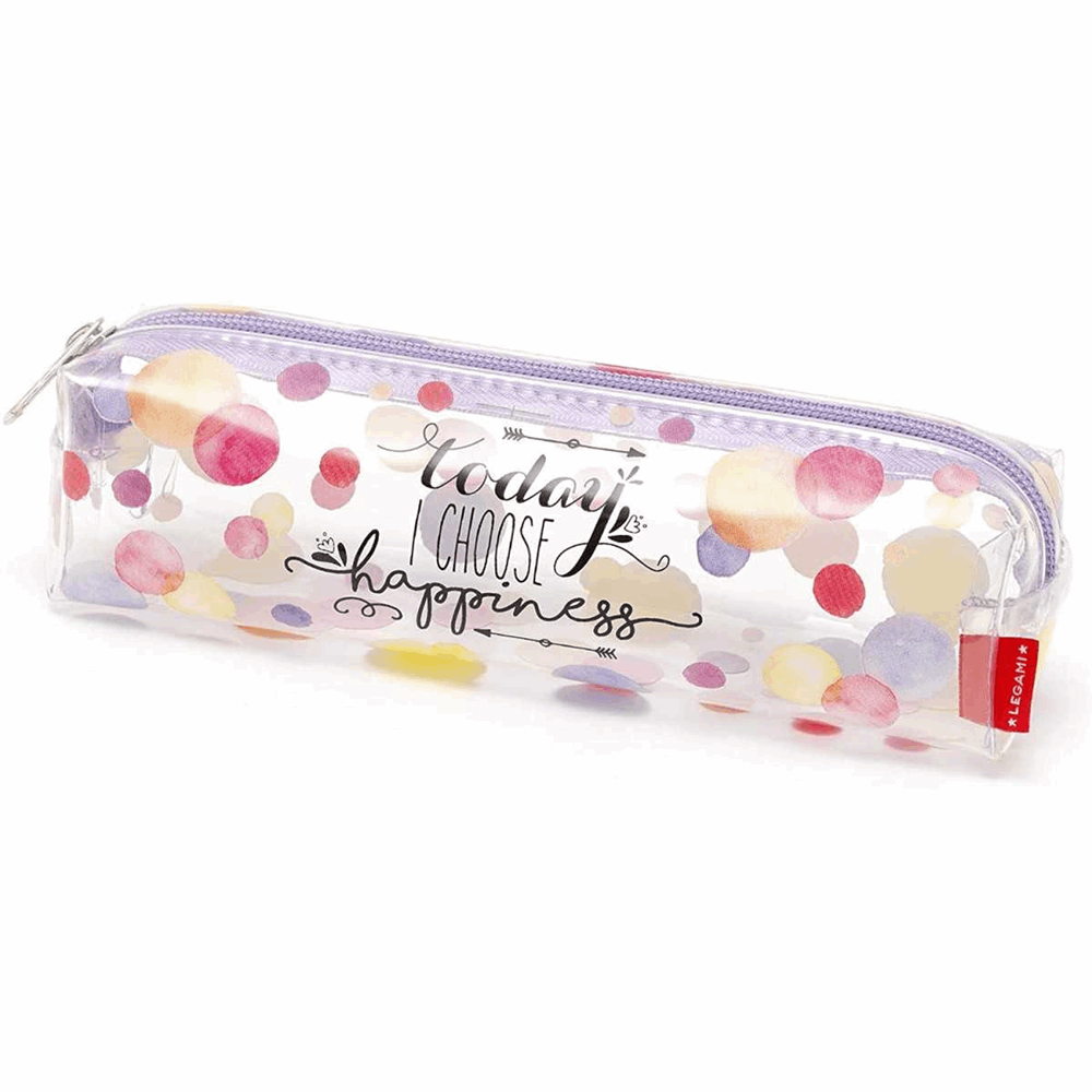 LEGAMI PC0017 TRANSPARENT PENCIL CASE HAPPINESS