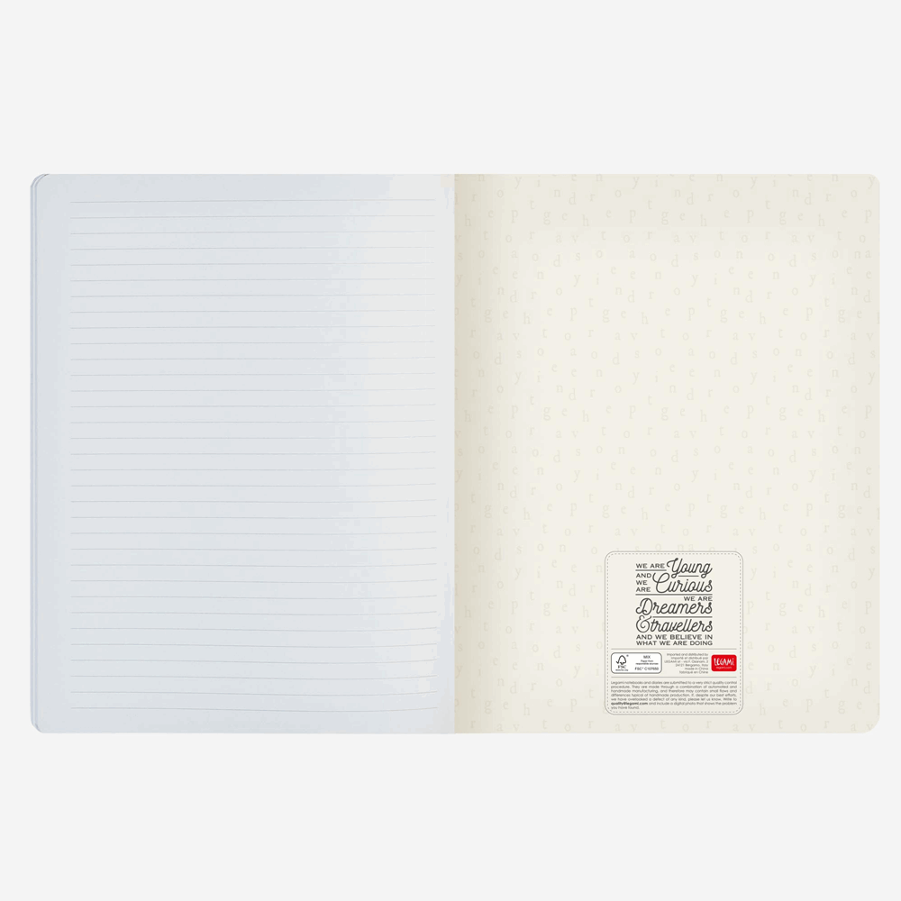LEGAMI B5NOT0010 BOOKLOVER ΤΕΤΡΑΔΙΟ ΚΑΡΦΙΤΣΑ ΜΕ ΡΑΦΗ Β5(19Χ25) 50φ
