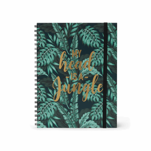 LEGAMI  A4NOTS0028 MY HEAD IS A JUNGLE ΤΕΤΡΑΔΙΟ ΣΠΙΡΑΛ ΜΕ ΛΑΣΤΙΧΟ Α4(22Χ30) 100φ ΠΕΡΦΟΡΕ (Λ/Κ/DOTS)