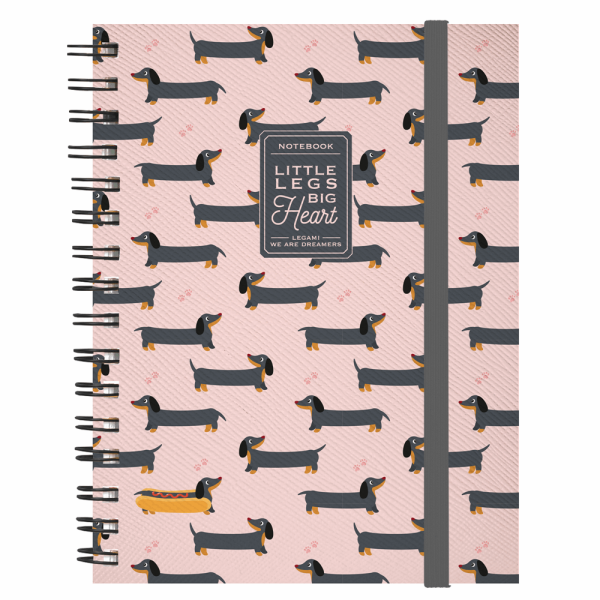 LEGAMI A4NOTS0023 PUPPIES ΤΕΤΡΑΔΙΟ ΣΠΙΡΑΛ ΜΕ ΛΑΣΤΙΧΟ Α4(22Χ30) 100φ ΠΕΡΦΟΡΕ (Λ/Κ/DOTS)