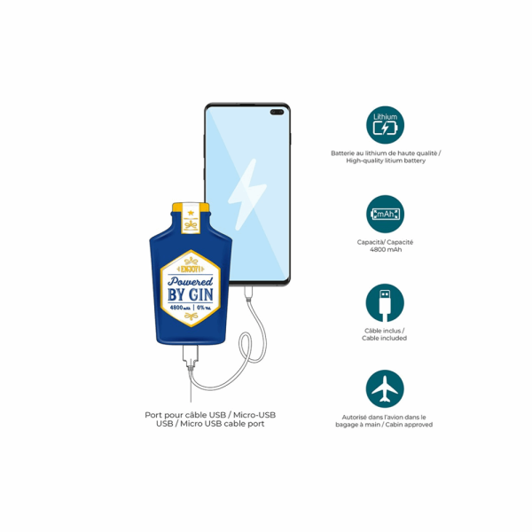 LEGAMI POW0021 MY SUPER POWER - POWER BANK - 4800mAh GIN