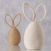 MSA ΛΑΓΟΣ 2/ass Elina, ΜΠΕΖ ΛΕΥΚΟ H27cm, D11cm Iron, Polystyrene foam, Jute, Cotton, Polye