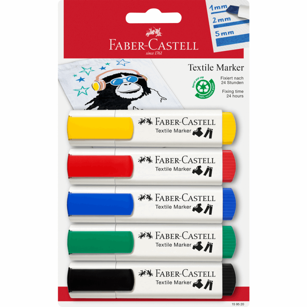 FABER CASTELL MAΡΚΑΔΟΡΟΣ ΥΦΑΣΜΑΤΟΣ OF159520 5τμχ 12310576