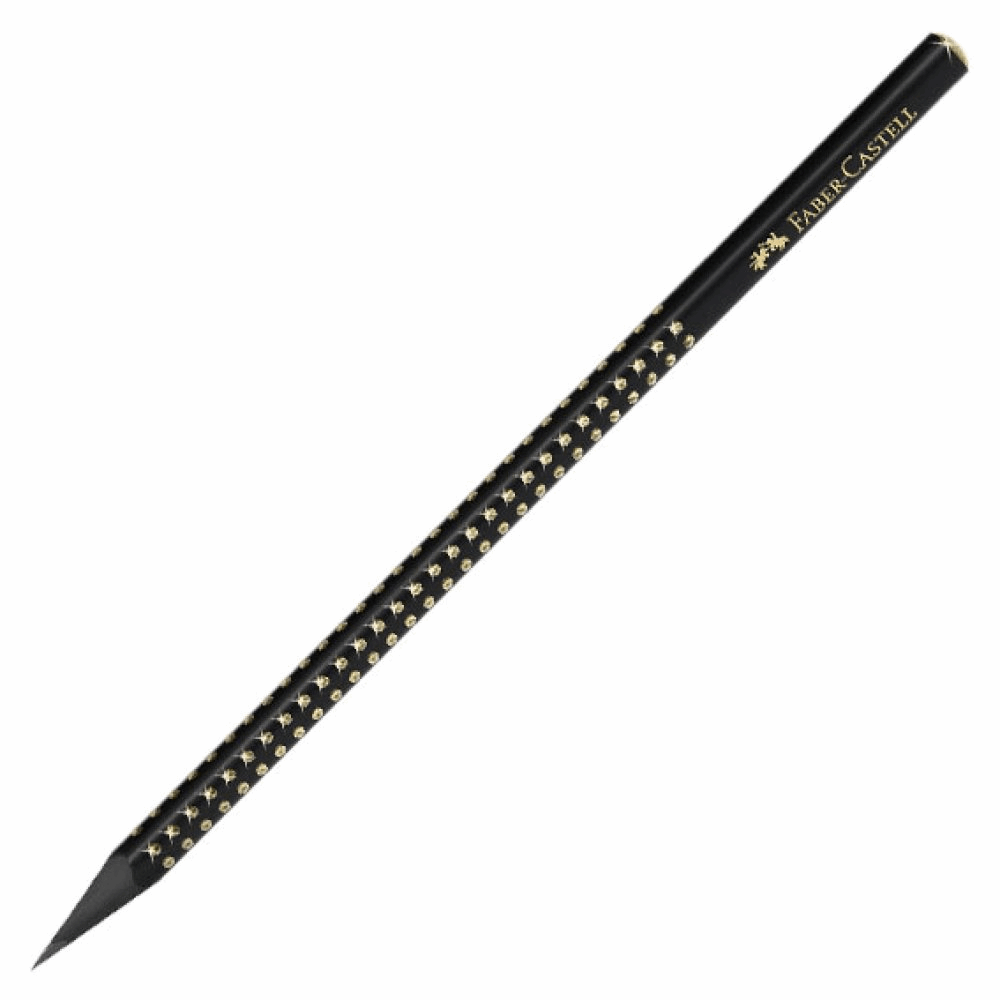 FABER CASTELL ΜΟΛΥΒΙ SPARKLE ΜΑΥΡΟ ΞΥΛΟ ΧΡΥΣΟ 129118278 OF118278
