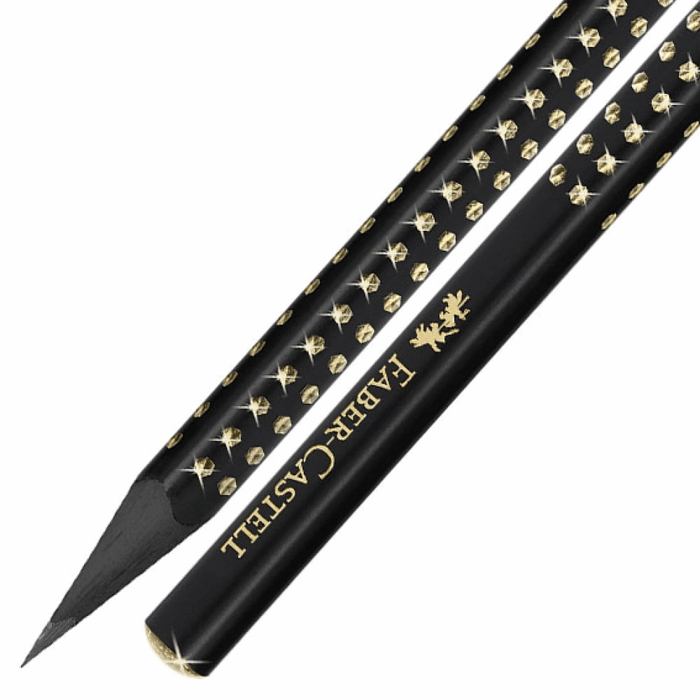 FABER CASTELL ΜΟΛΥΒΙ SPARKLE ΜΑΥΡΟ ΞΥΛΟ ΧΡΥΣΟ 129118278 OF118278