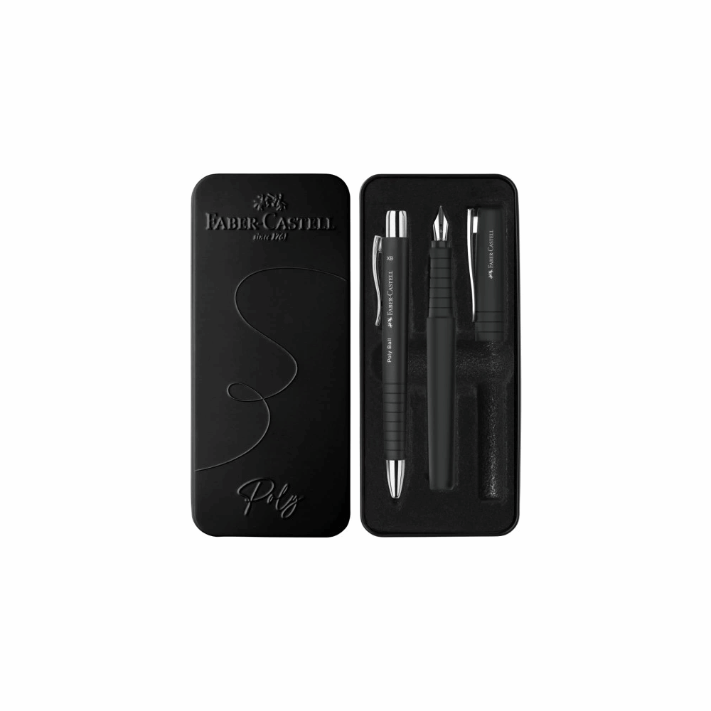 FABER CASTELL ΣΕΤ ΔΩΡΟΥ ΠΕΝΑ - ΣΤΥΛΟ POLY ΜΑΥΡΟ 129241050 OF241050