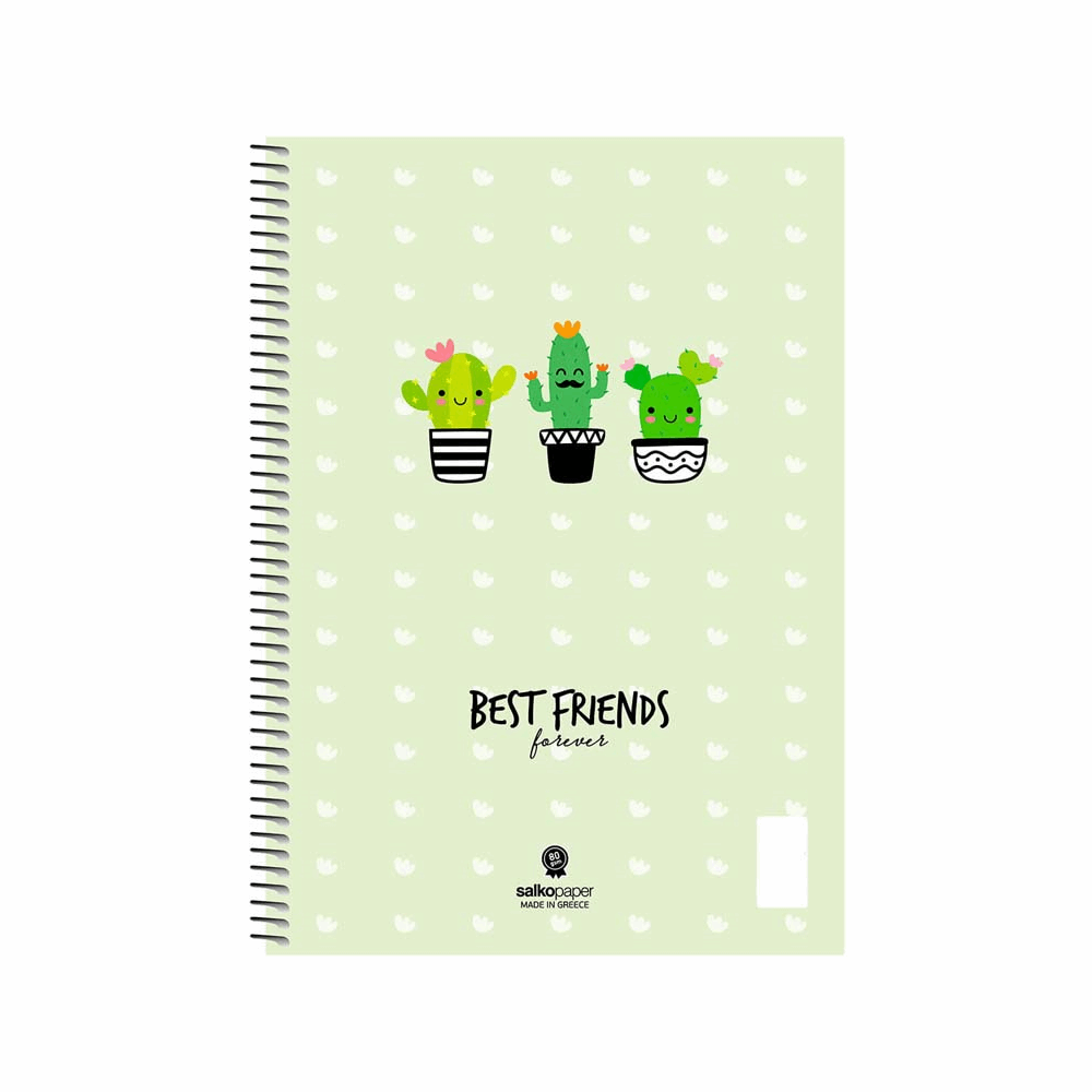 SALKO BEST FRIENDS ΤΕΤΡΑΔΙΟ ΣΠΙΡΑΛ Β5(17X25) 3Θ 90φ 6453