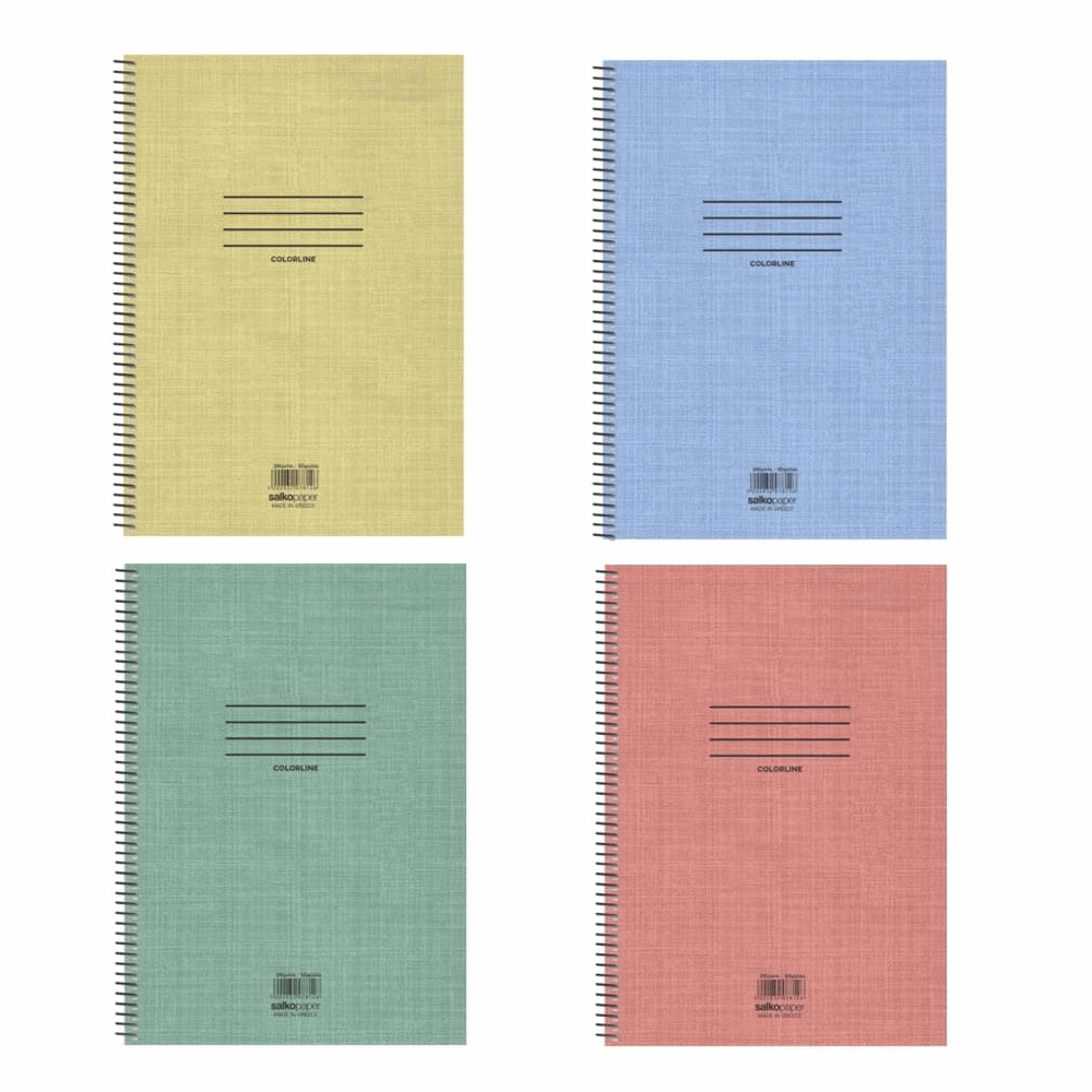 SALKO COLORLINE ΤΕΤΡΑΔΙΟ ΣΠΙΡΑΛ Α4(21X29) 1Θ 30φ 7856