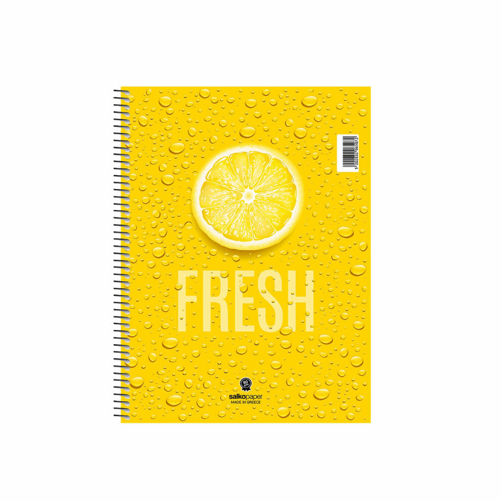 SALKO FRESH ΤΕΤΡΑΔΙΟ ΣΠΙΡΑΛ Α4(21X29) 3Θ 90φ 6508