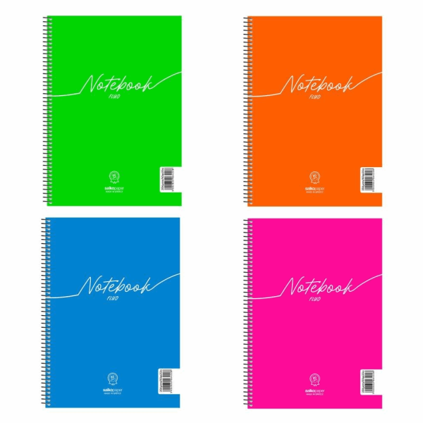 SALKO NOTEBOOK FLUO ΤΕΤΡΑΔΙΟ ΣΠΙΡΑΛ Β5(17X25) 3Θ 90φ 6423