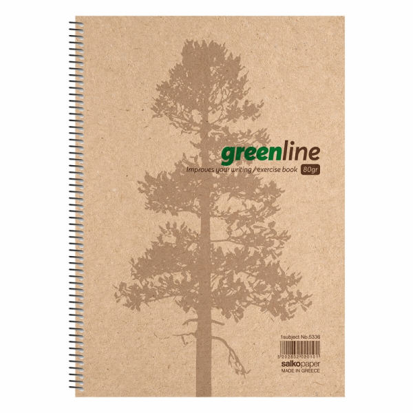 SALKO GRΕENLINE ΤΕΤΡΑΔΙΟ ΣΠΙΡΑΛ Β5(17Χ25) 1Θ 30φ 5331