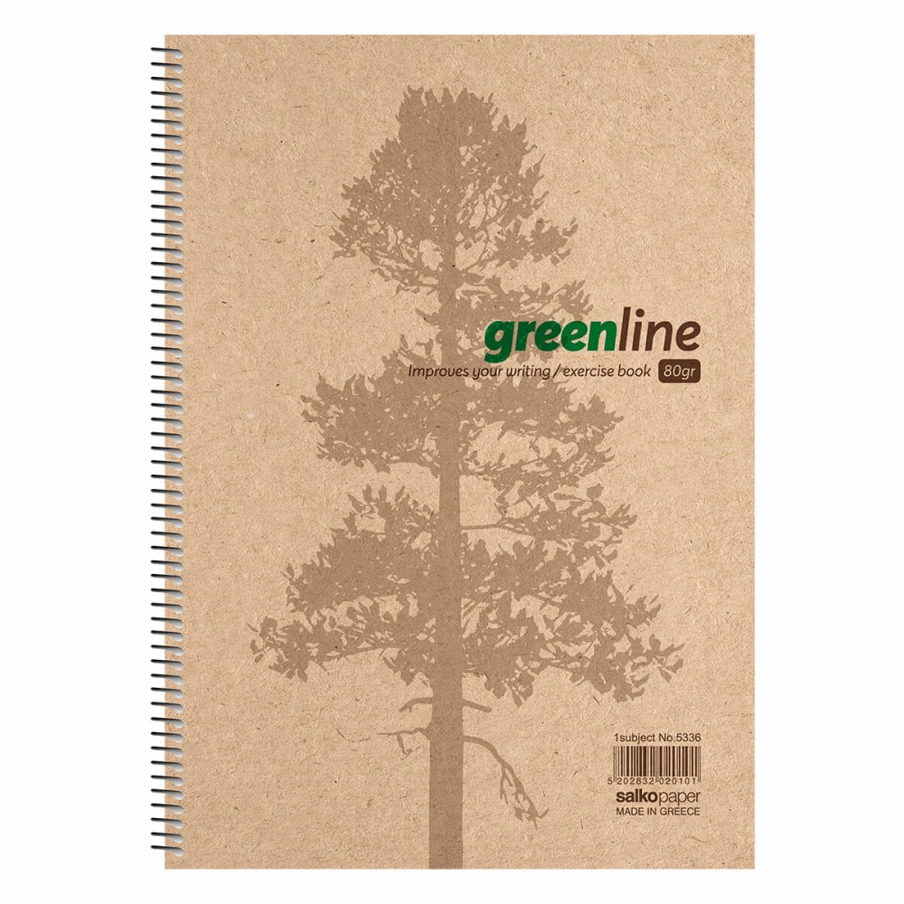 SALKO GREΕNLINE ΤΕΤΡΑΔΙΟ ΣΠΙΡΑΛ Β5(17Χ25) 2Θ 60φ 5332