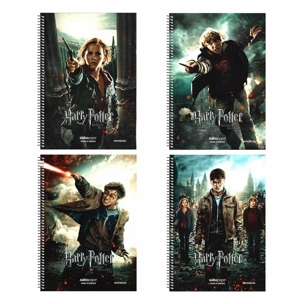 SALKO HARRY POTTER ΤΕΤΡΑΔΙΟ ΣΠΙΡΑΛ Β5(17X25) 4Θ 120φ 7204