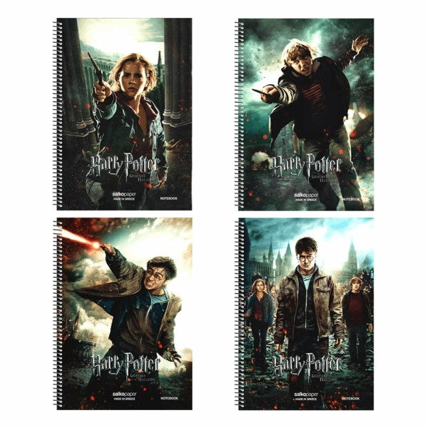 SALKO HARRY POTTER ΤΕΤΡΑΔΙΟ ΣΠΙΡΑΛ Β5(17X25) 4Θ 120φ 7204