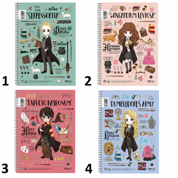 SALKO HARRY POTTER MAGICAL ΤΕΤΡΑΔΙΟ ΣΠΙΡΑΛ Β5(17X25) 3Θ 90φ 7333