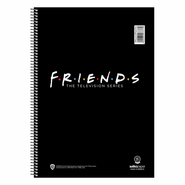 SALKO FRIENDS V1 ΤΕΤΡΑΔΙΟ ΣΠΙΡΑΛ Β5(17X25) 3Θ 90φ 7373