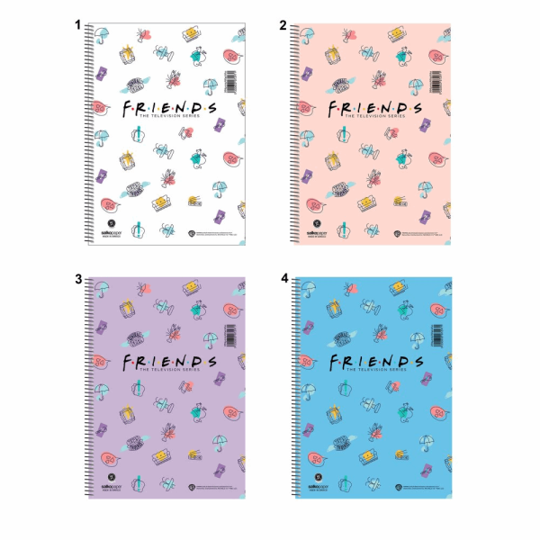 SALKO FRIENDS CENTRAL PERK ΤΕΤΡΑΔΙΟ ΣΠΙΡΑΛ Β5(17X25) 2Θ 60φ 7292