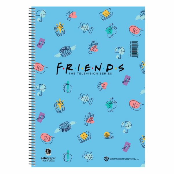 SALKO FRIENDS CENTRAL PERK ΤΕΤΡΑΔΙΟ ΣΠΙΡΑΛ Α4(217X29) 3Θ 90φ 7298