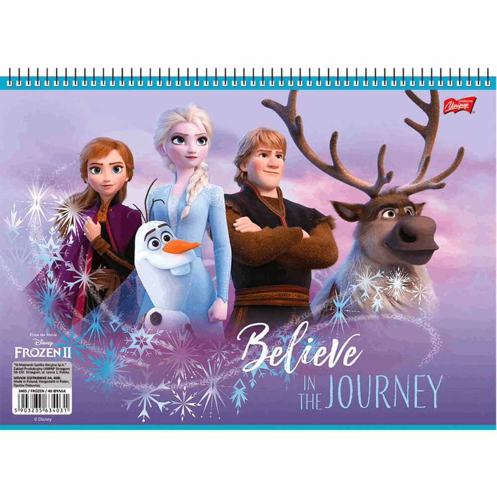 SALKO FROZEN ΜΠΛΟΚ ΖΩΓΡΑΦΙΚΗΣ ΣΠΙΡΑΛ Α4(21Χ29) Νο17 40φ 70γρ 3403