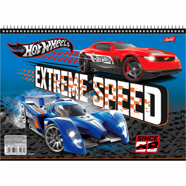 SALKO HOT WHEELS ΜΠΛΟΚ ΖΩΓΡΑΦΙΚΗΣ ΣΠΙΡΑΛ Α4(21Χ29) Νο21 40φ 70γρ 3407