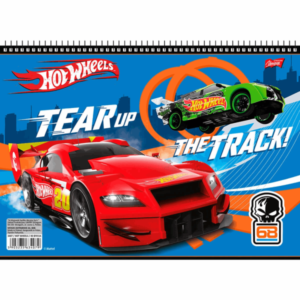 SALKO HOT WHEELS ΜΠΛΟΚ ΖΩΓΡΑΦΙΚΗΣ ΣΠΙΡΑΛ Α4(21Χ29) Νο21 40φ 70γρ 3407
