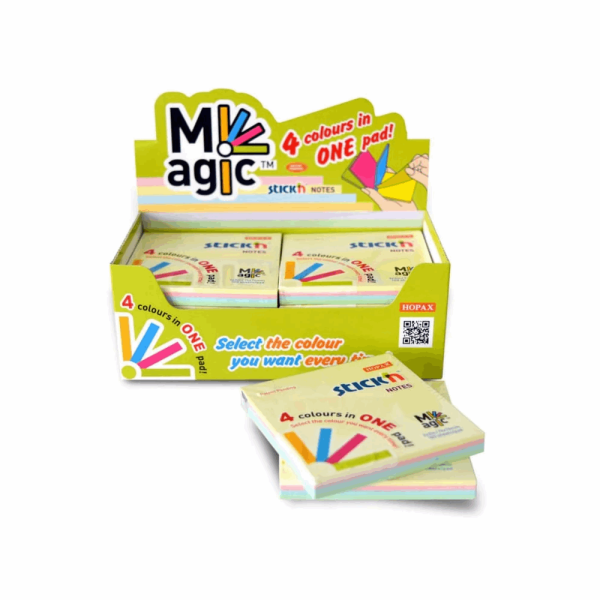 SALKO STICKS ΑΥΤΟΚΟΛΛΗΤΑ ΧΑΡΤΑΚΙΑ ΣΗΜΕΙΩΣΕΩΝ 76Χ76 MAGIC PASTEL 4ΧΡΩΜΑΤΑ Νο18 1574