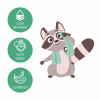 LEGAMI FTOW0003 FITNESS TOWEL PANDA