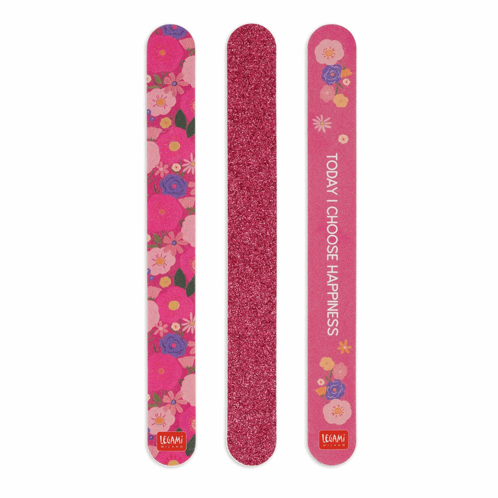 LEGAMI NFS0003 NAILS BEFORE MALES - SET OF 3 NAIL FILE - FLOWERS