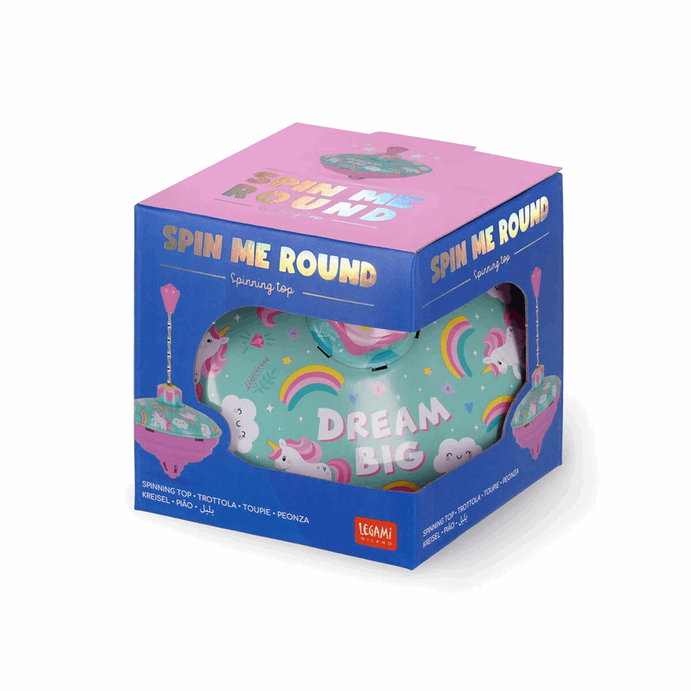 LEGAMI TOP0001 SPIN ME ROUND - SPINNING TOP - UNICORN