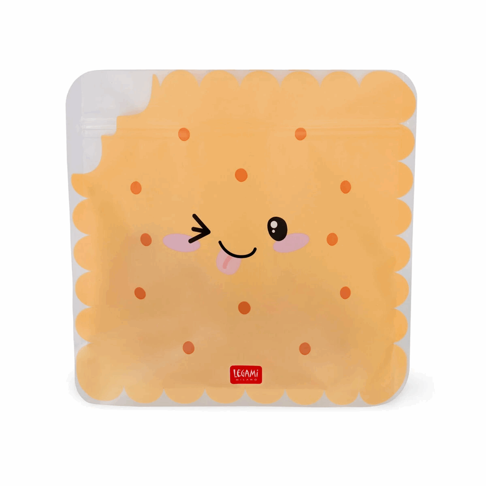 LEGAMI ZB0003 SNACK BAGS - SET OF 3 REUSABLE FOOD POUCHES - COOKIE