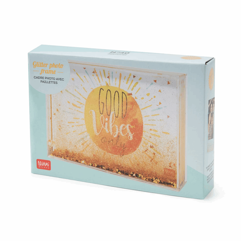 LEGAMI GPF0003 GLITTER PHOTO FRAME MEDIUM-GOOD VIBES