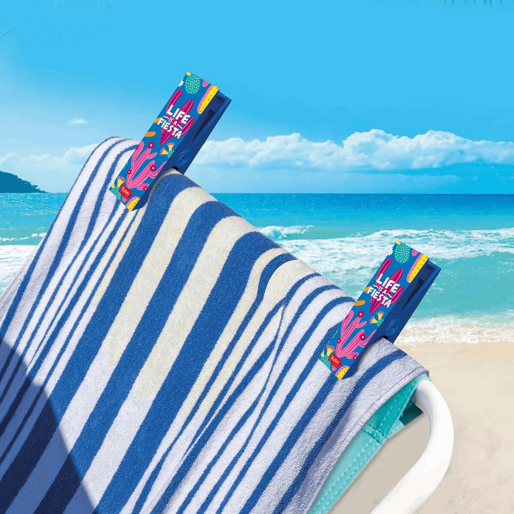 LEGAMI CLI0001 SET OF 2 BEACH TOWEL CLIPS - CACTUS