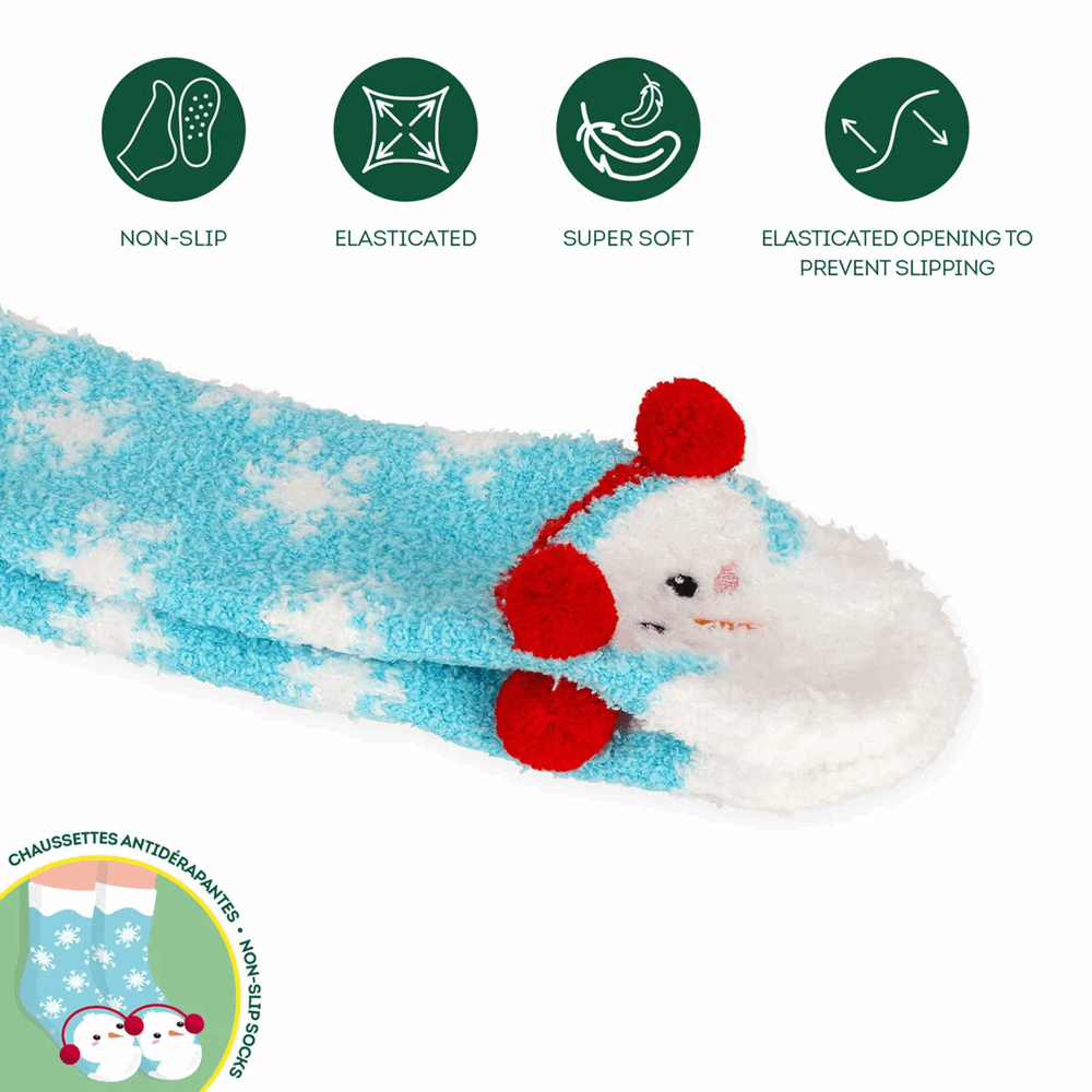 LEGAMI KCSXS0004 NON-SLIP SOCKS - ITS A MATCH! - SNOWMAN - KID