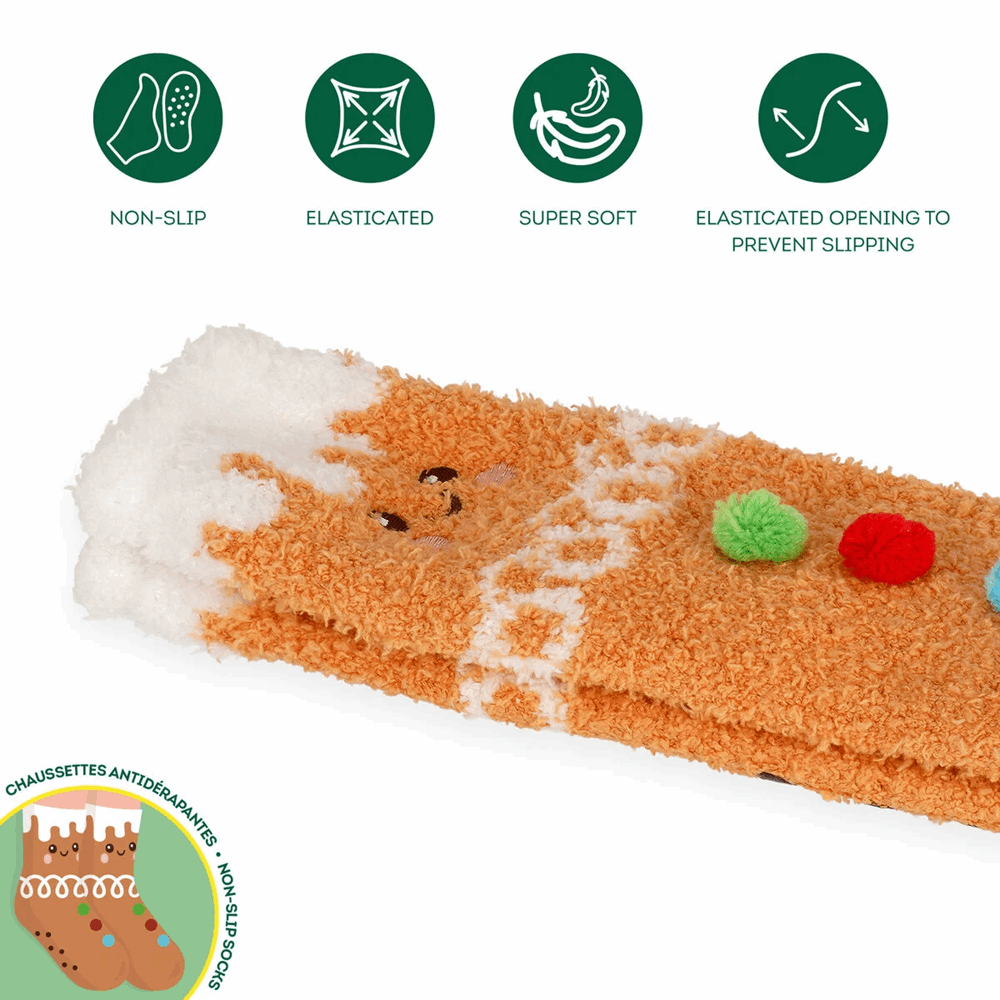 LEGAMI KCSXS0006 NON-SLIP SOCKS - ITS A MATCH! - GINGERBREAD - KID