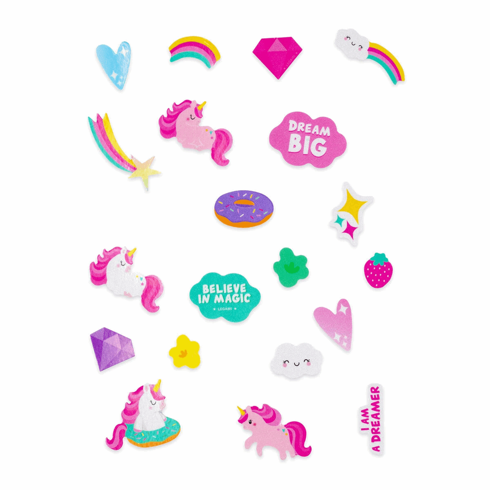 LEGAMI BST0001 REFLECTIVE BICYCLE STICKERS RIDE WITH STYLE UNICORN