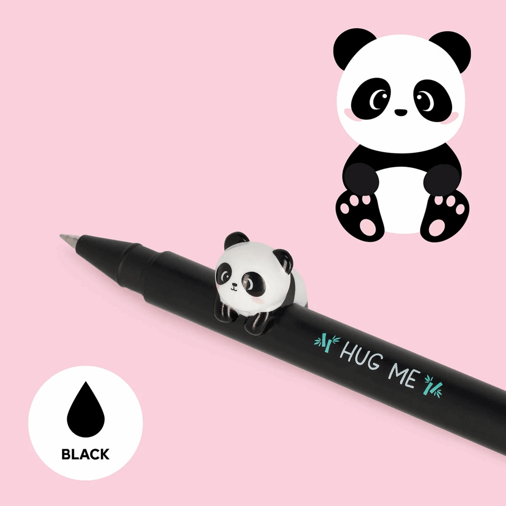 LEGAMI CPP0016 GEL PEN WITH ANIMAL DECORATION - LOVELY FRIENDS Hug Me PANDA