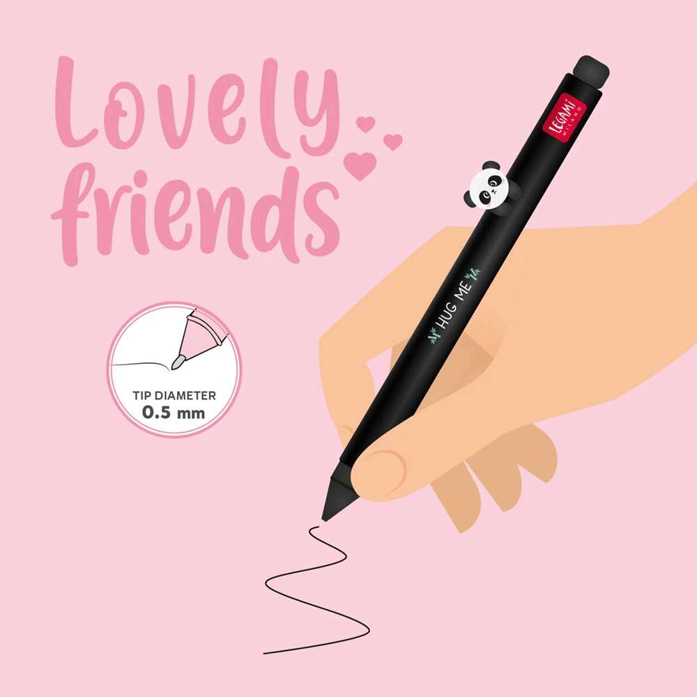 LEGAMI CPP0016 GEL PEN WITH ANIMAL DECORATION - LOVELY FRIENDS Hug Me PANDA
