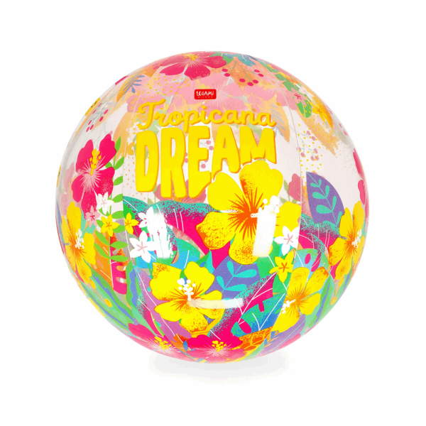 LEGAMI - GOOD VIBES 2026 -  BB0014 GLITTER BEACH BALL - INFLATABLE BEACH BALL - TROPICANA DREAM