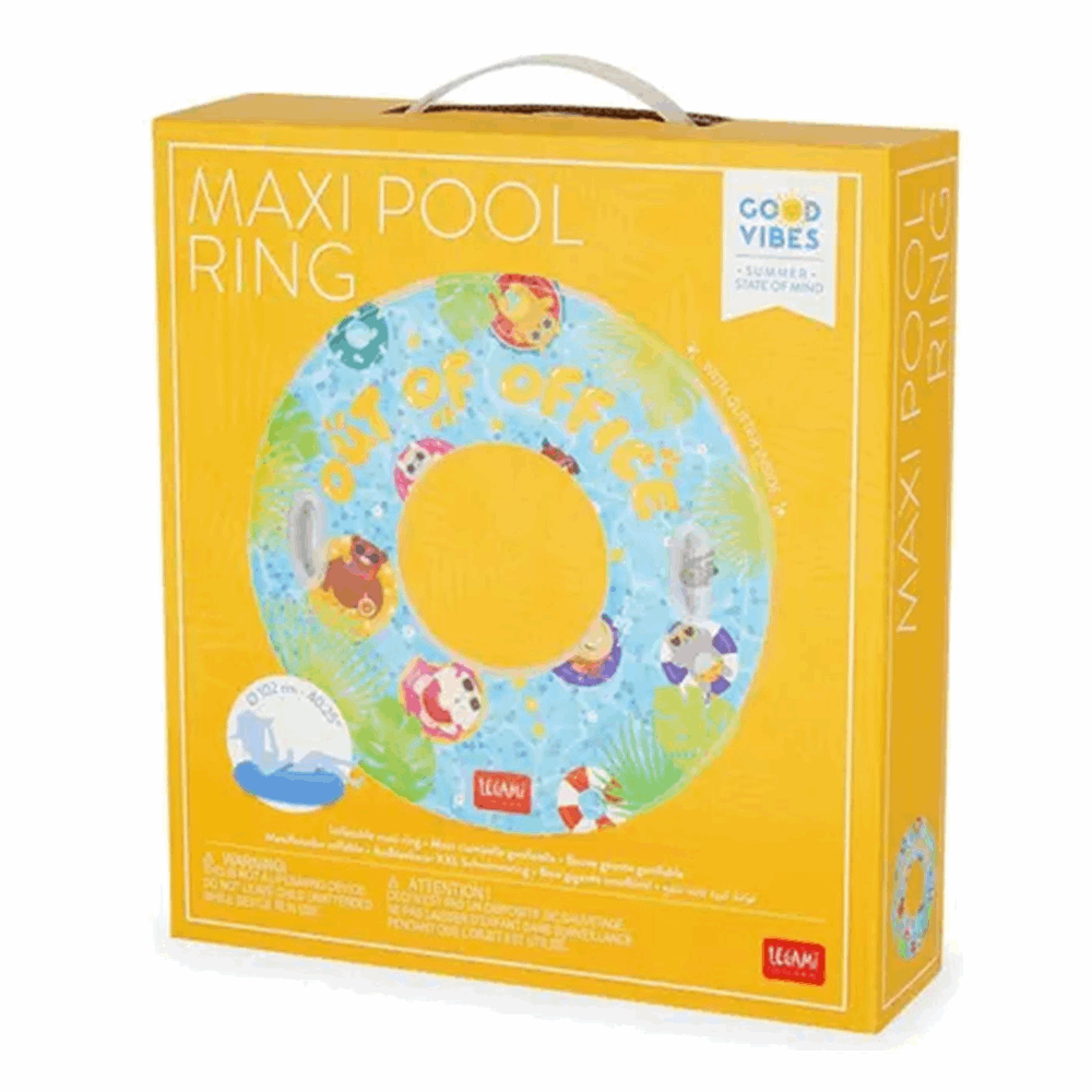 LEGAMI - GOOD VIBES 2026 -  SWIM0019 MAXI POOL RING - INFLATABLE MAXI POOL RING - OUT OF OFFICE