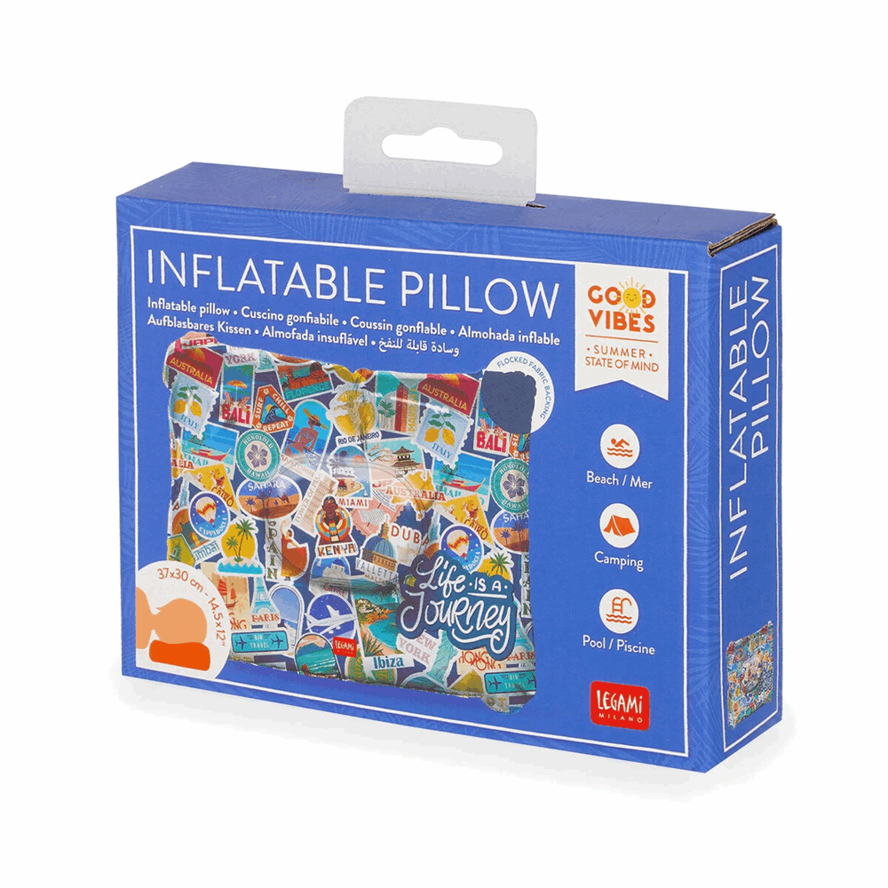 LEGAMI - GOOD VIBES 2026 -  IP0018 INFLATABLE PILLOW - TRAVEL - STICKERS